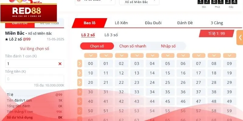 Các bàn chơi lô đề truyền thống hấp dẫn tại Xổ Số Red88