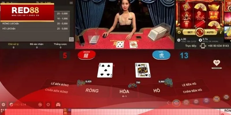 Chơi Rồng Hổ đơn giản nhận thưởng cao tại Casino Red88
